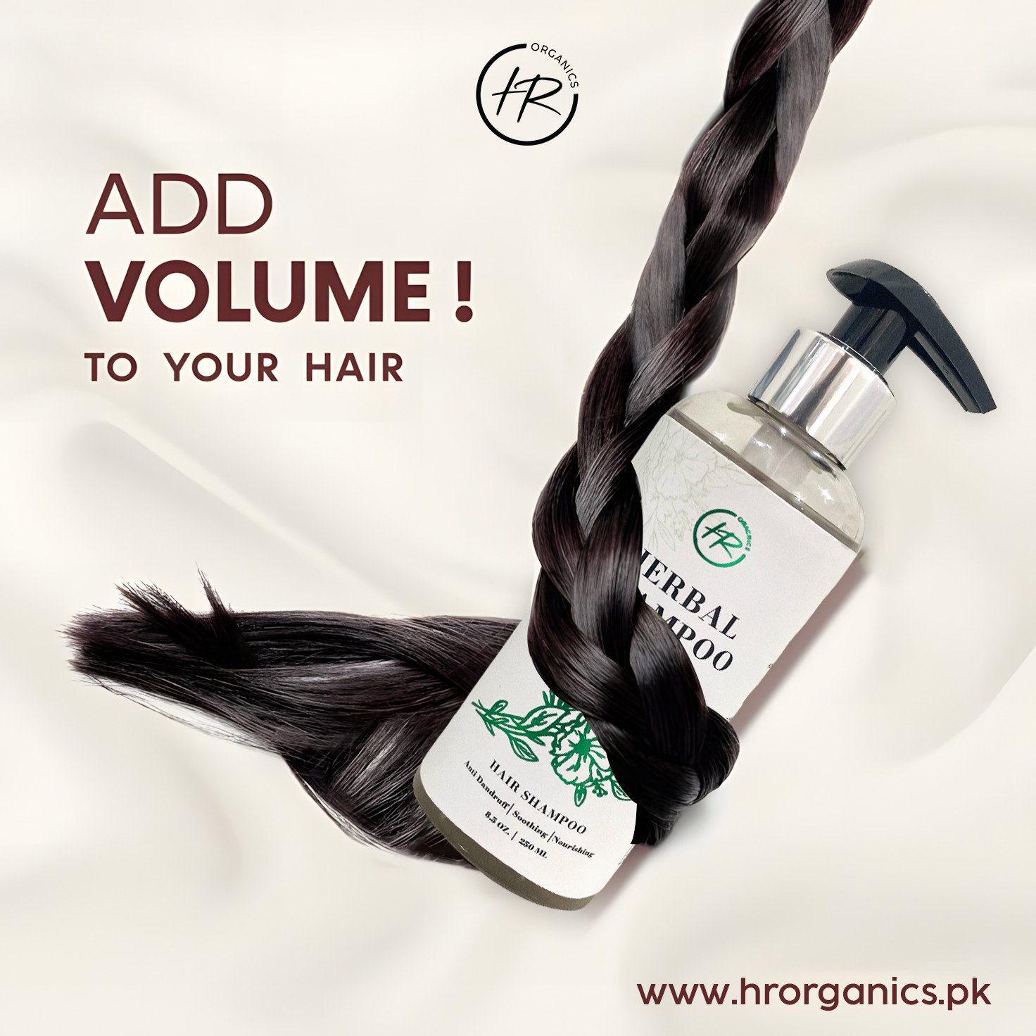 Herbal Hair Shampoo Social Media Post Template – Editable Hair Care Promo Flyer, Organic Beauty Product Poster, Instant Canva Download