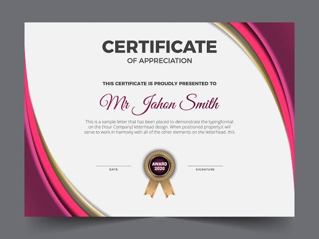 Professional Certificate of Appreciation Template – Editable Modern Award Certificate, Corporate Recognition Layout, Instant Download