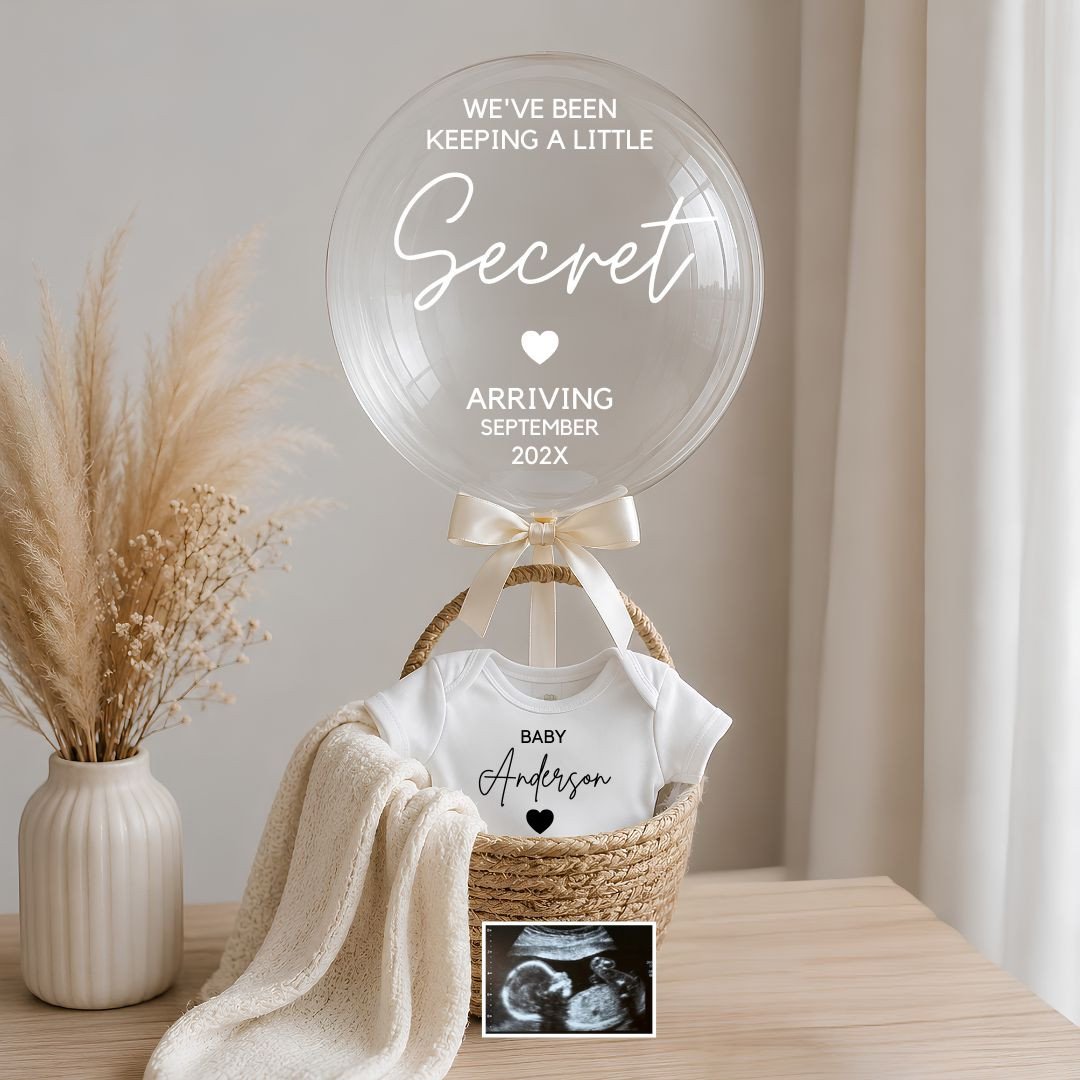 Pregnancy Announcement Digital Baby Announcement Gender Neutral Social Media Reveal Keeping a Secret Gender netural Editable canva Template