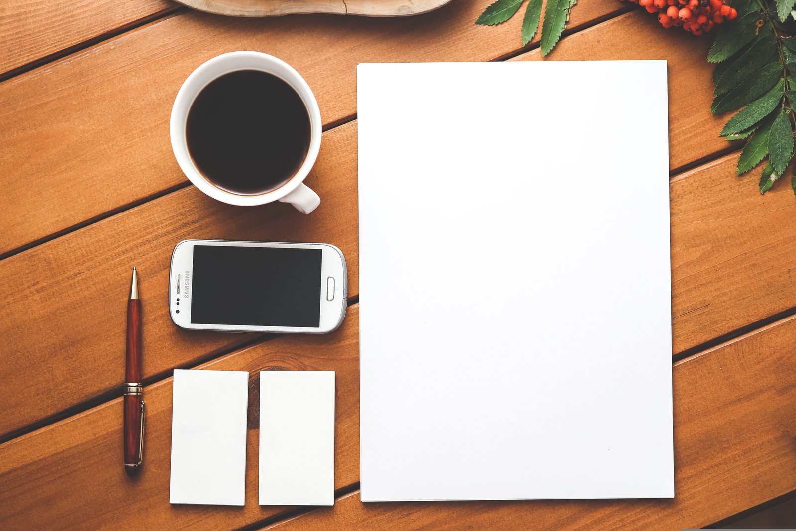 Stationery & Brand Identity Mockup Bundle – Editable Letterhead & Business Card PSD Mockup, Coffee Desk Flatlay, Instant Download